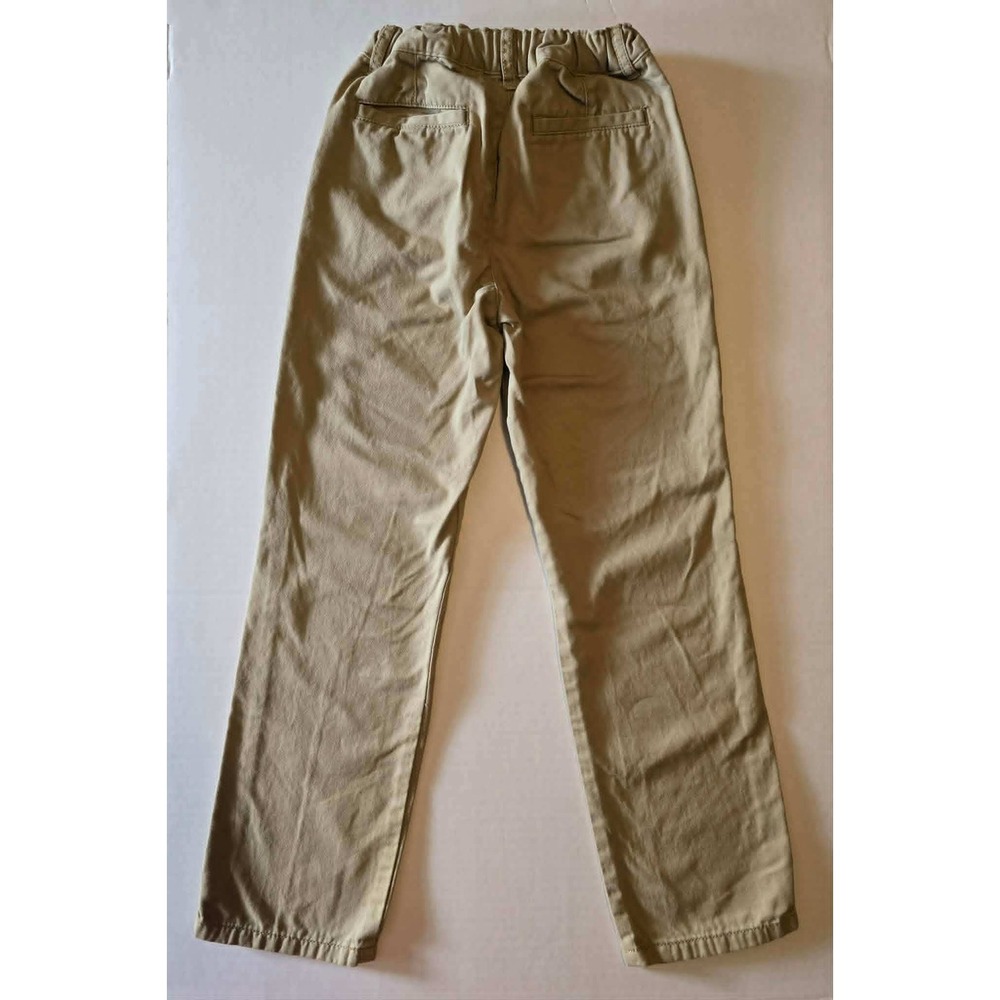 The Childrens Place Boys Khaki Chino Dress Pants Tan Adjustable Waist Size 8